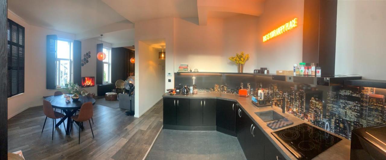 Sleep Inn - Black And Gold Loft Antwerp Cityview Buitenkant foto